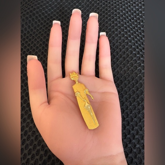 Vintage Fortin 1999 Gold-Tone Lady with Umbrella Brooch Pin - Picture 7 of 8